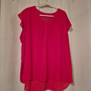 Bright red Apt 9 Petal sleeve blouse 2xl